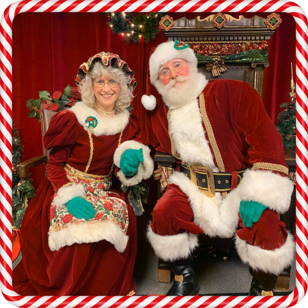 Santa Mrs. Claus Friends at Rock Row Rock Row